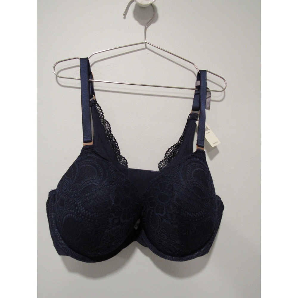 Aerie Real Power Plunge Bra Navy Blue Lace 36D NWT 4980-410